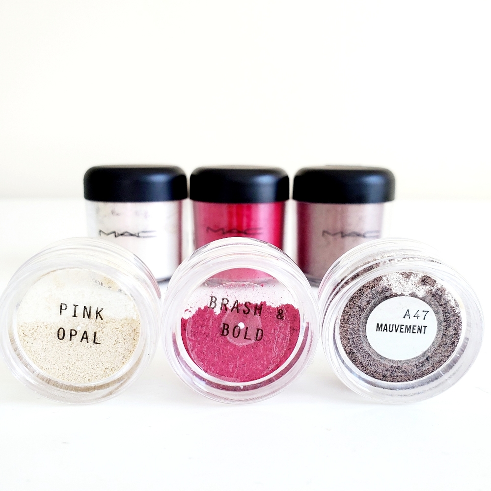 MAC Pigments Samples Set Pink Opal Mauvement Brash